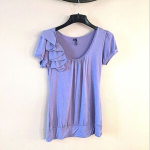 Maurices Purple Ruffle long top